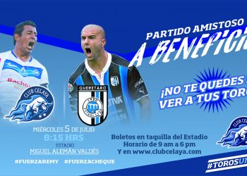 Se enfrentan Celaya y Querétaro en partido benéfico