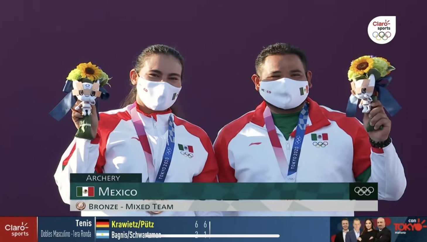 Bronce para México en Tiro con arco mixto, primera medalla tricolor en Tokio 2020