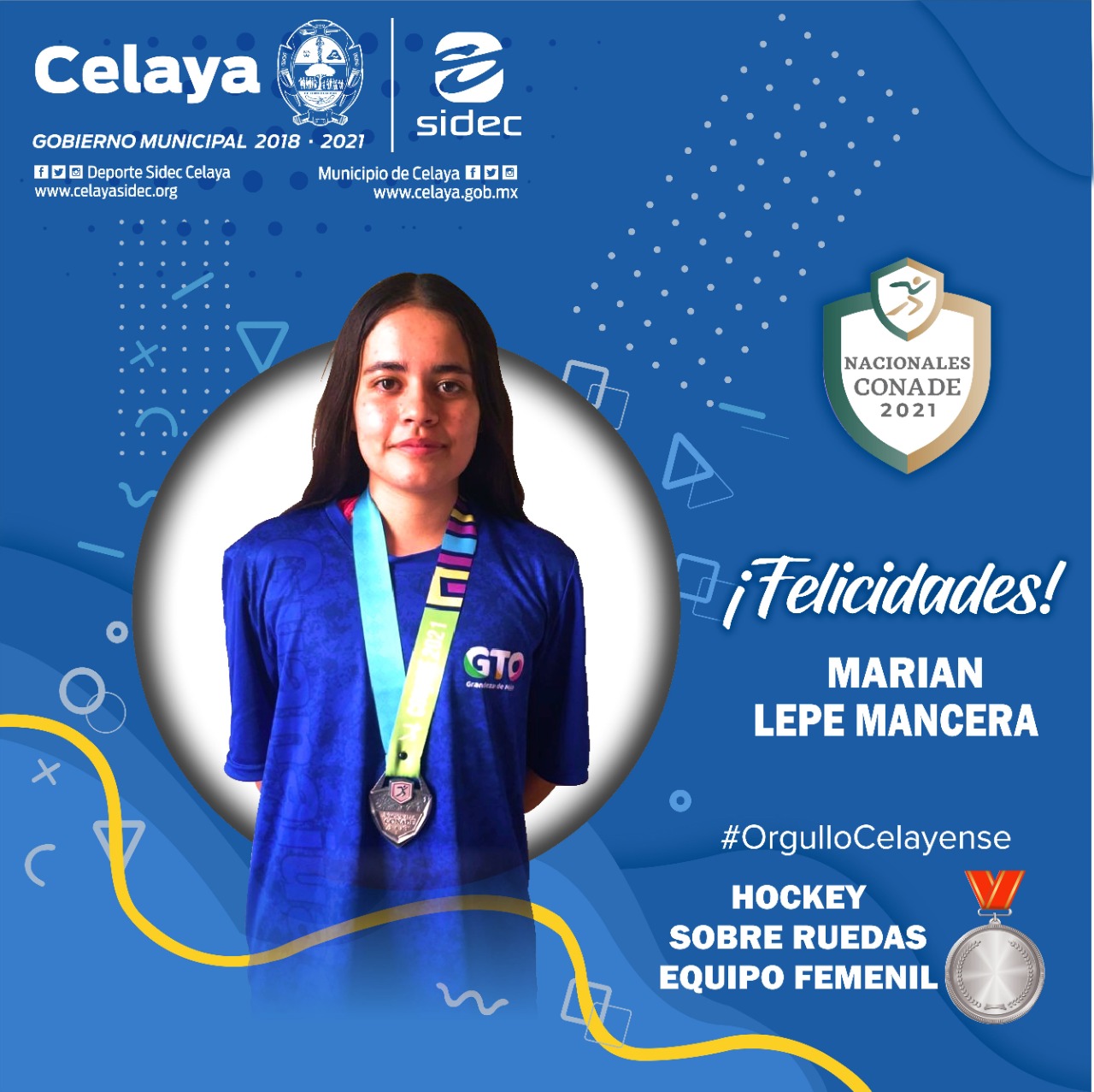 Destacan jugadores celayenses en Hockey sobre Ruedas dentro de Nacionales CONADE 2021