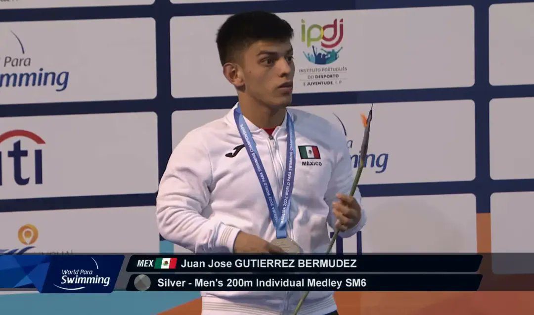 Juan José Gutiérrez consigue plata en Mundial de Paranatación