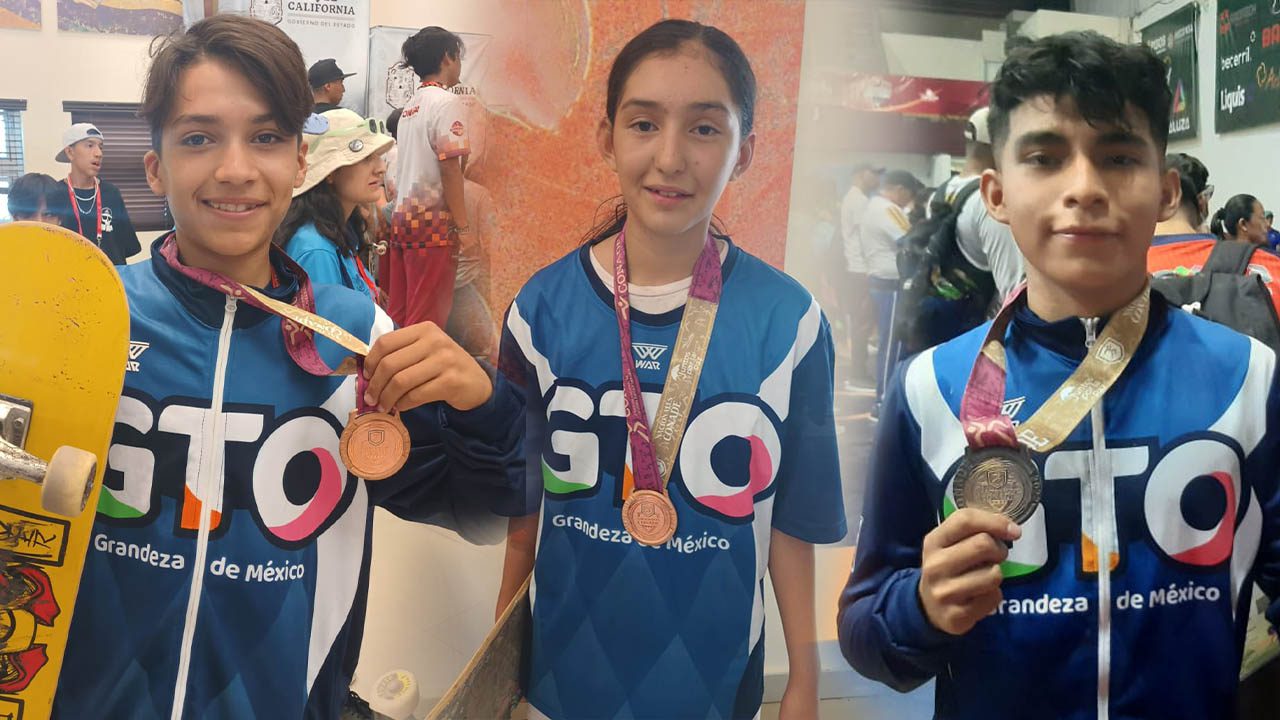 Más medallas para Guanajuato en Juegos Nacionales, ahora en luchas y skateboarding