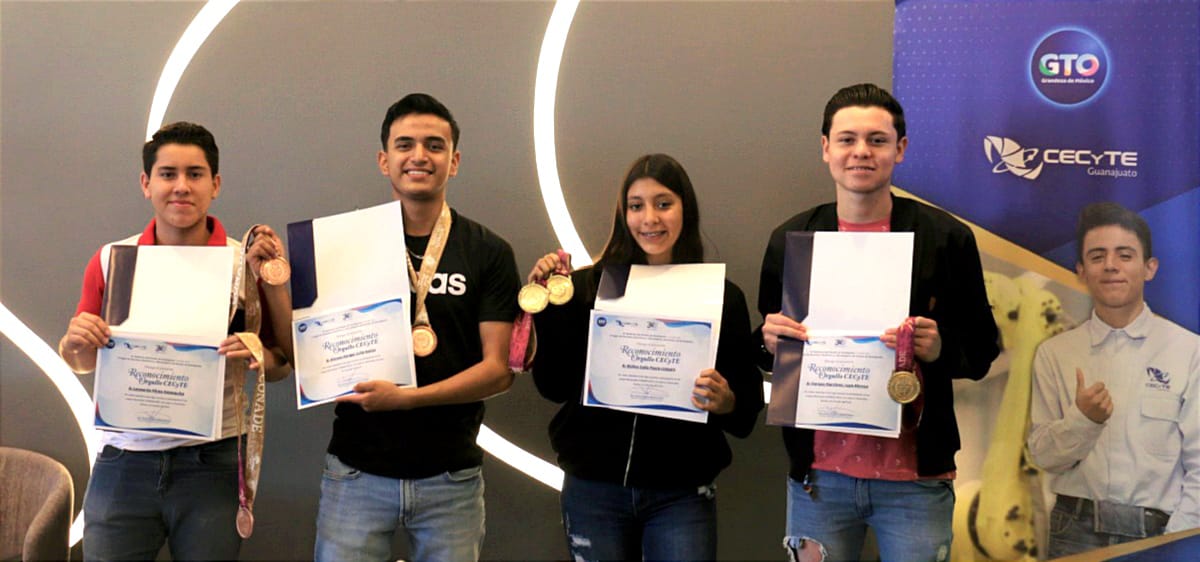 Reconocen a alumnos deportistas guanajuatenses de CECYTE Guanajuato