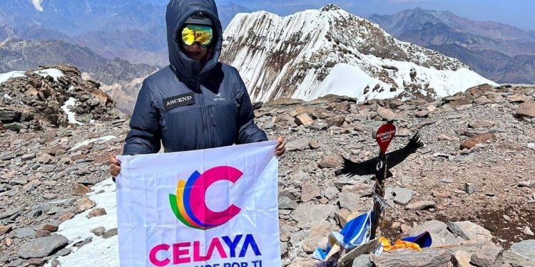 La celayense, Elena Cortés, conquista su segunda montaña del proyecto ‘Seis 6 Miles’, el Aconcagua en Argentina