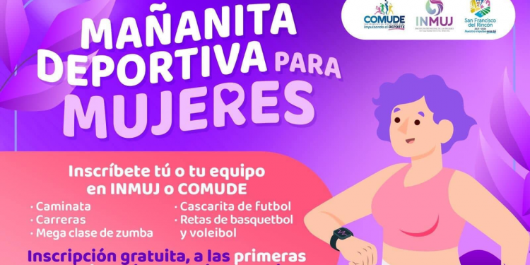 COMUDE e INMUJ SFR invitan a “Mañanita Deportiva para Mujeres”