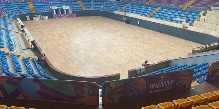 El Domo de la Feria estrena una nueva duela para albergar la AmeriCup.