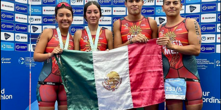 México consigue plata en el Campeonato Mundial de Triatlón Hamburgo 2023