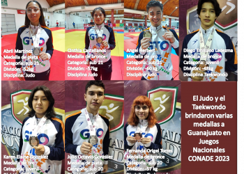 El Judo y el Taekwondo brindaron varias medallas a Guanajuato en Nacionales CONADE 2023