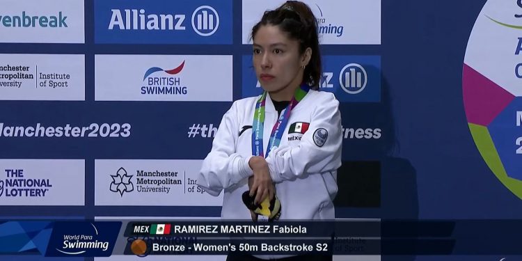 Suma Fabiola Ramírez un bronce más en Mundial de Paranatación