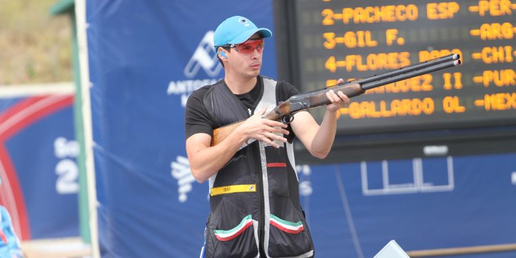 Finaliza Luis Gallardo sexto en la prueba skeet de tiro deportivo