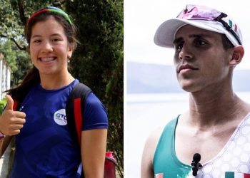Ximena Castellanos y Hugo Reyes, van con selección de remo a Santiago 2023