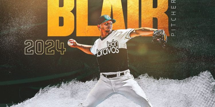 Llega Seth Blair al  bullpen de Bravos de León