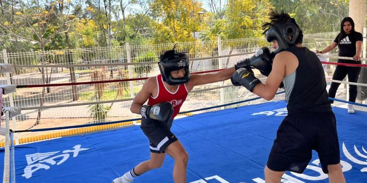 Presentan Exhibición Jóvenes Boxeadores en Parque del Árbol