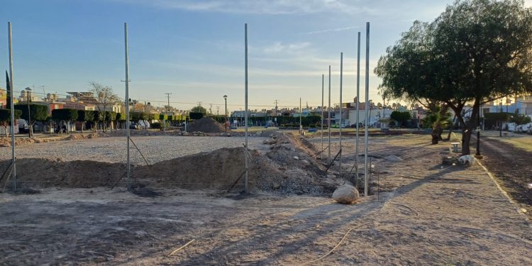 Avanzan obras de infraestructura deportiva en Celaya