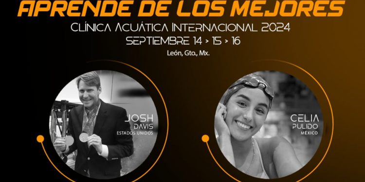 Tres medallistas olímpicos y Celia Pulido, en la Clínica Acuática Internacional en León
