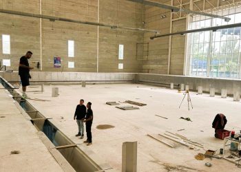 Continúan los trabajos de remodelación del Centro Acuático en Guanajuato capital