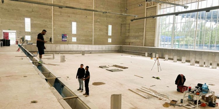 Continúan los trabajos de remodelación del Centro Acuático en Guanajuato capital