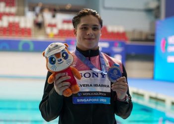 Osmar Olvera logra su segunda plata en el Mundial de Deportes Acuáticos Singapur 2025