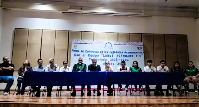 Lobos de Acámbaro realiza la firma de contratos a jugadores y anuncia la creación de academia de fútbol