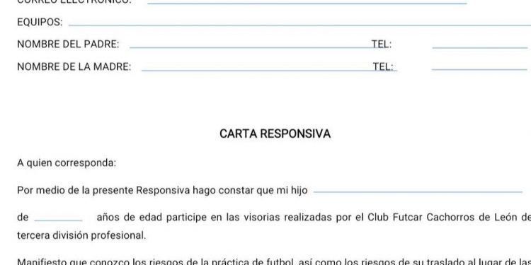 FUTCAR Cachorros de León abre visorías para reclutar nuevos talentos