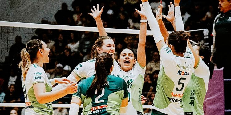 Las Leonas Voleibol rugieron en Puebla y se llevaron la victoria en un vibrante encuentro