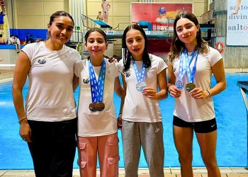 Clavadistas leonesas brillan en Europa con cinco medallas en el Madrid Open Diving