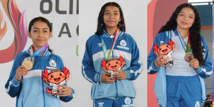 Guanajuato suma seis medallas en luchas en la Olimpiada Nacional 2026; tres atletas, al Panamericano U15