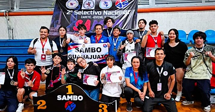 Guanajuato brilla en el Nacional de Sambo: 10 oros y segundo lugar general