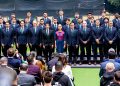 Claudia Sheinbaum abandera al Tricolor rumbo al Mundial FIFA 2026; Guillermo Ochoa recibe el lábaro patrio