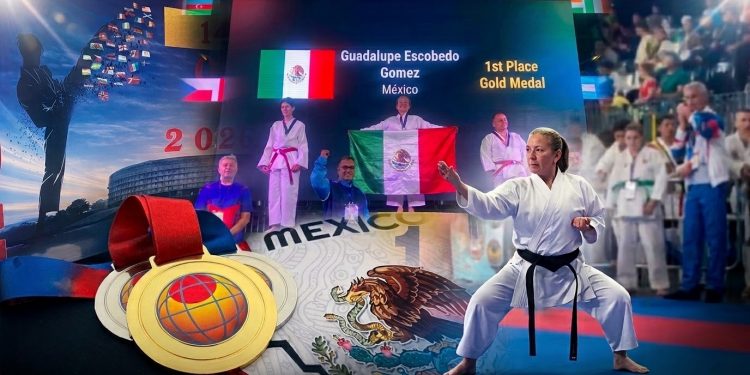 ¡Orgullo guanajuatense en Rumanía! Guadalupe Escobedo se corona bicampeona mundial de karate inclusivo