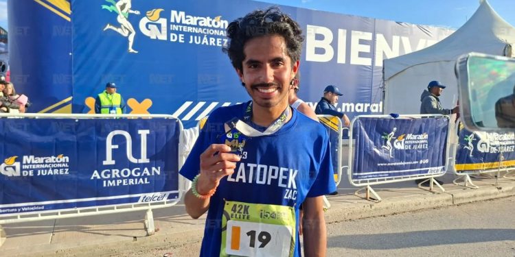El guanajuatense Luis Ángel Pérez Granados se corona en el Maratón Internacional de Juárez 2026