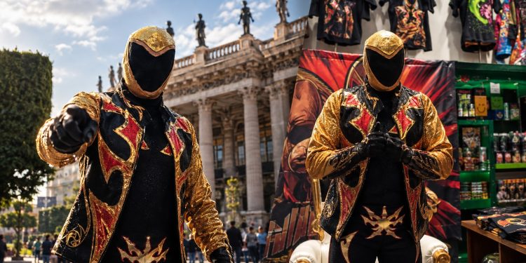 Tinieblas Junior convive con aficionados en Guanajuato Capital y presenta línea de productos
